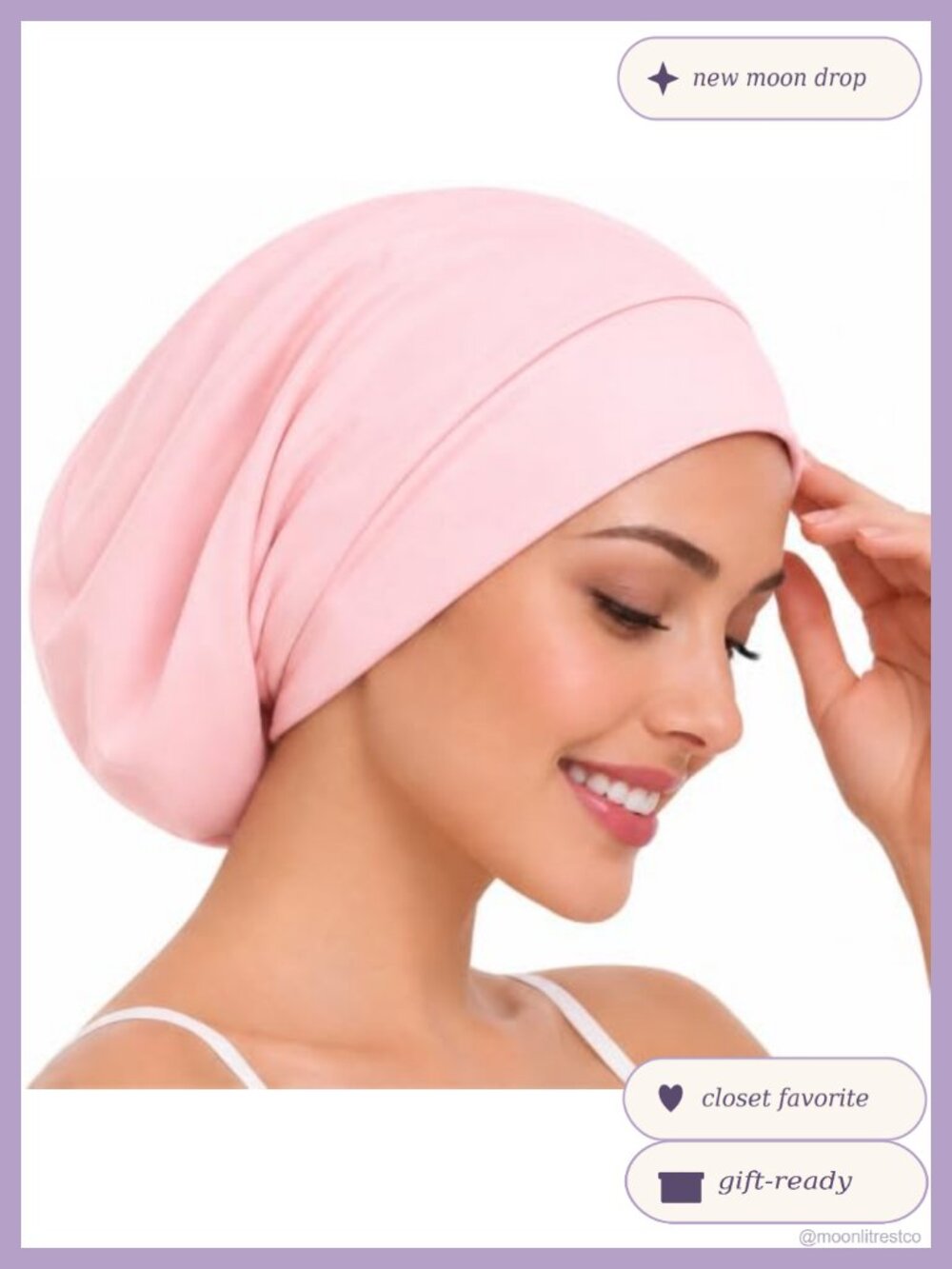 Silk Lined Bonnet for Sleeping – Mulberry Silk Lining & Bamboo Viscose Exterior